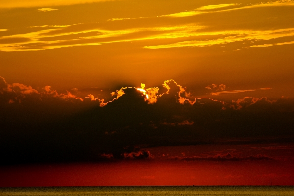 Foto Mar horizonte nuvem céu