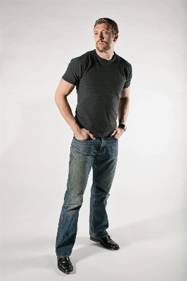 Man male model jeans Photo