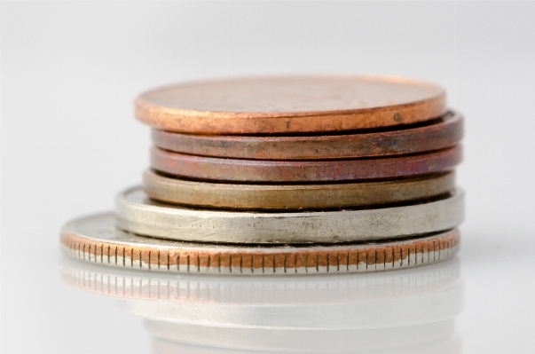 パイル 金属 お金 スタック 写真