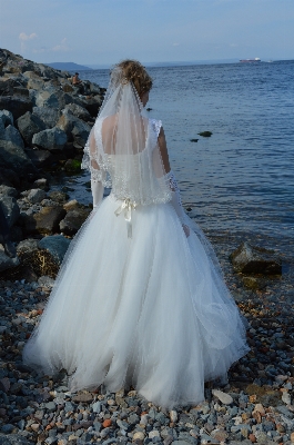 Sea nature woman blue Photo