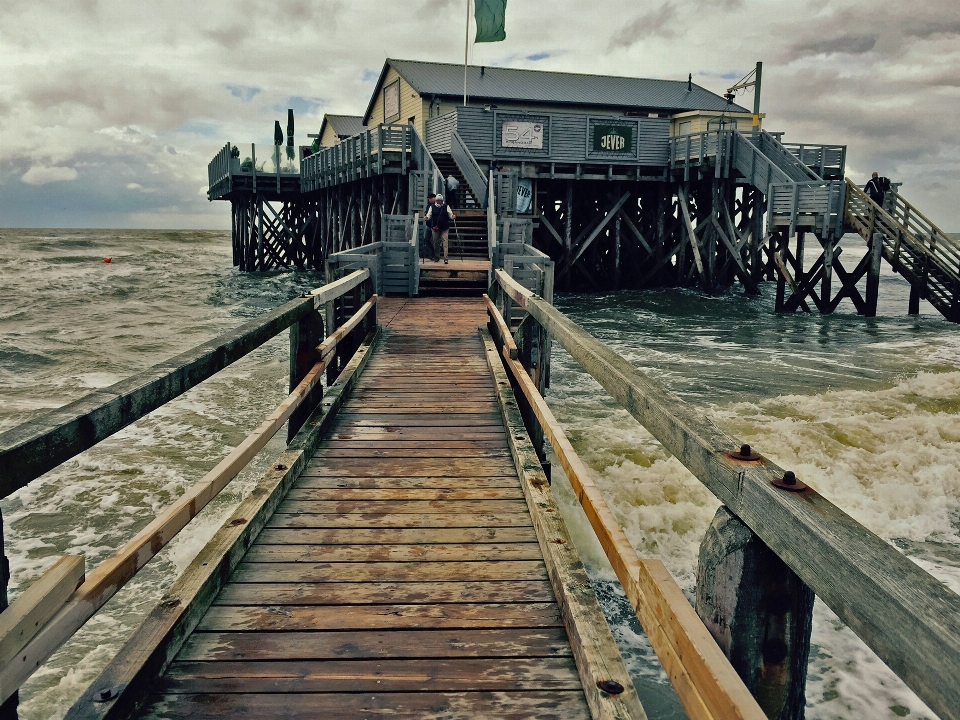 Coast water dock sky