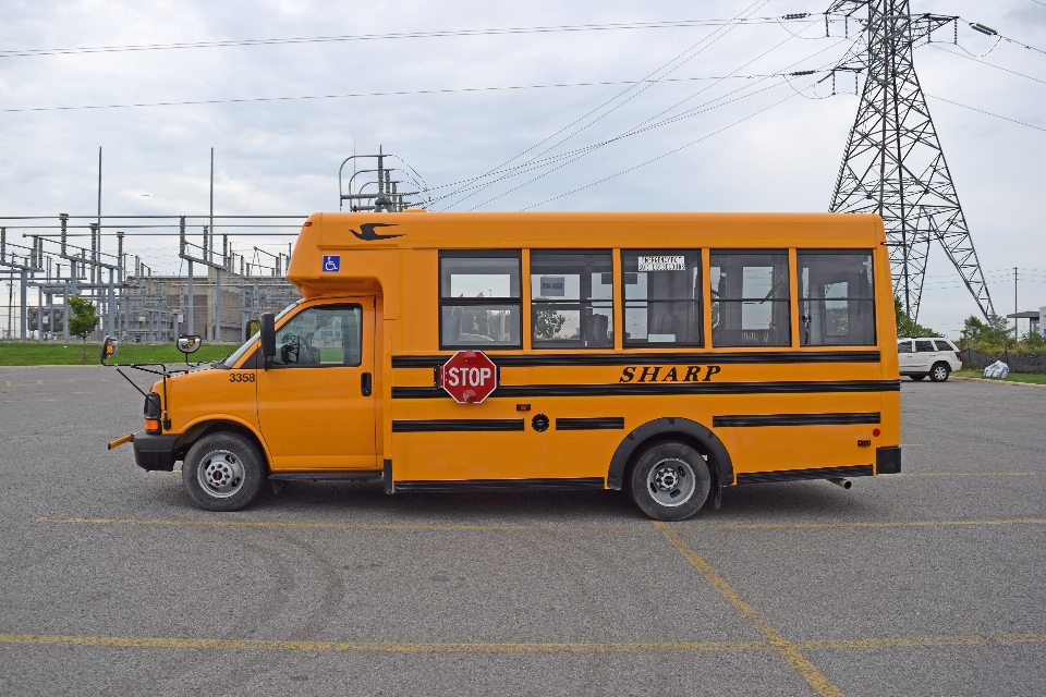 Car van transport orange