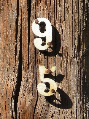 Wood number signal painting Photo