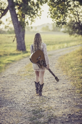 Nature outdoor music girl Photo