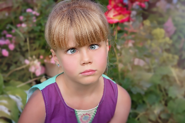 Person girl hair flower Photo