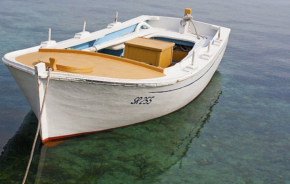 Coast boat ship reflection