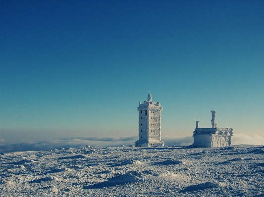 Sea horizon mountain snow Photo