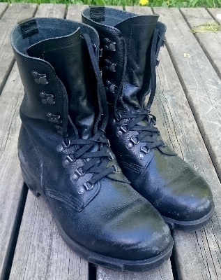 Shoe leather military boot Photo