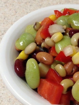 Foto Tanaman piring makanan salad