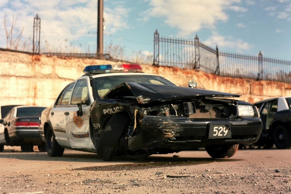 Auto vehículo chocar de motor
