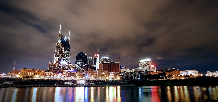 Architecture skyline night city Photo