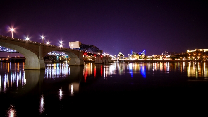 Landscape dock light bridge Photo