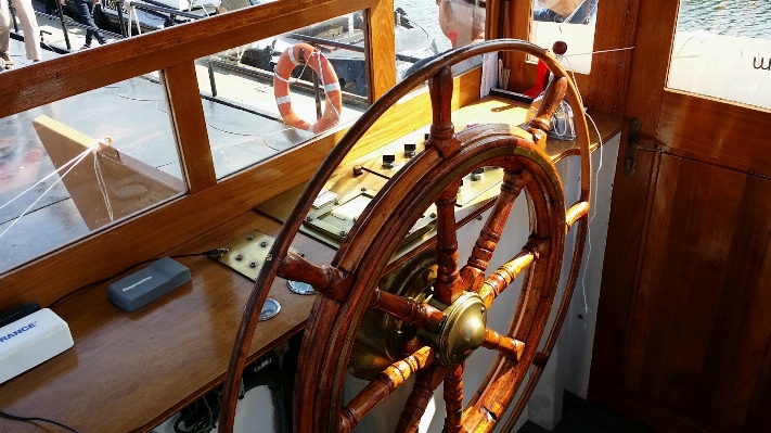 Wood boat wheel ship Photo