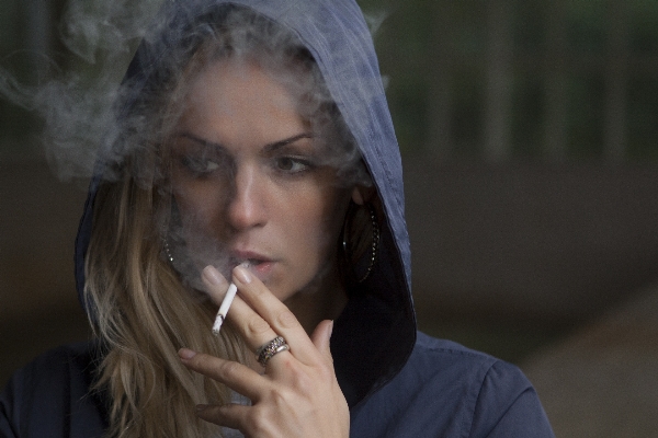 Person girl woman smoke Photo