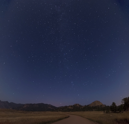 Landscape glowing sky road Photo