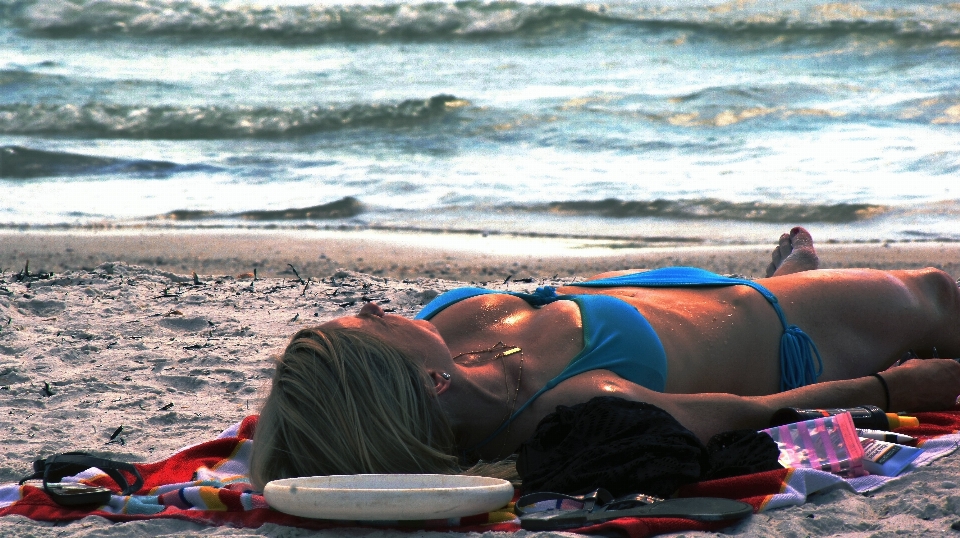 海滩 海 海洋 女孩