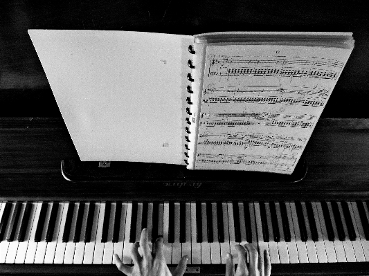 Music black and white keyboard technology Photo