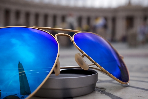 Reflection blue sunglasses glasses Photo