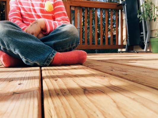 Table deck wood floor Photo