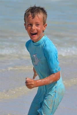 Man beach sea person Photo