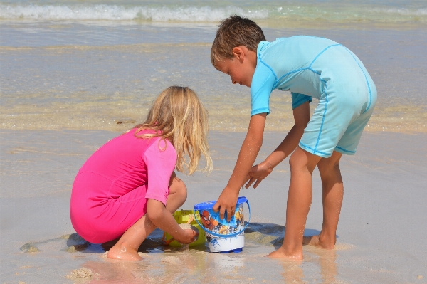 Beach sea sand people Photo