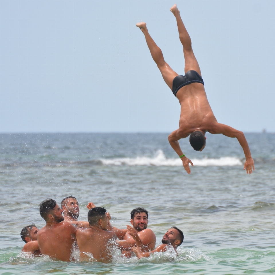 Beach sea people vacation