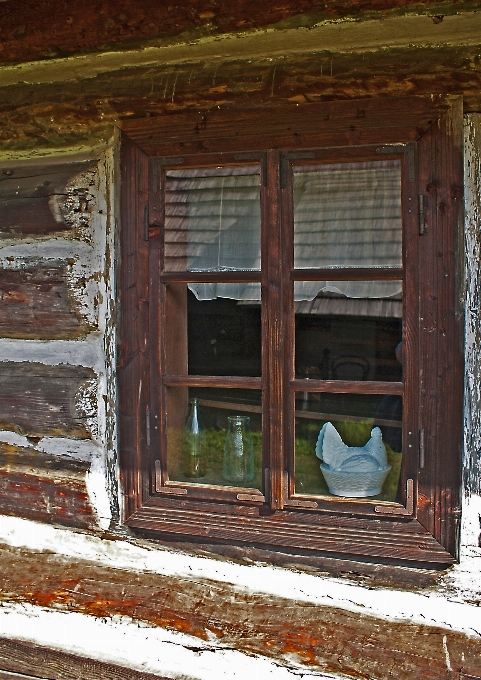 Architettura legna casa finestra