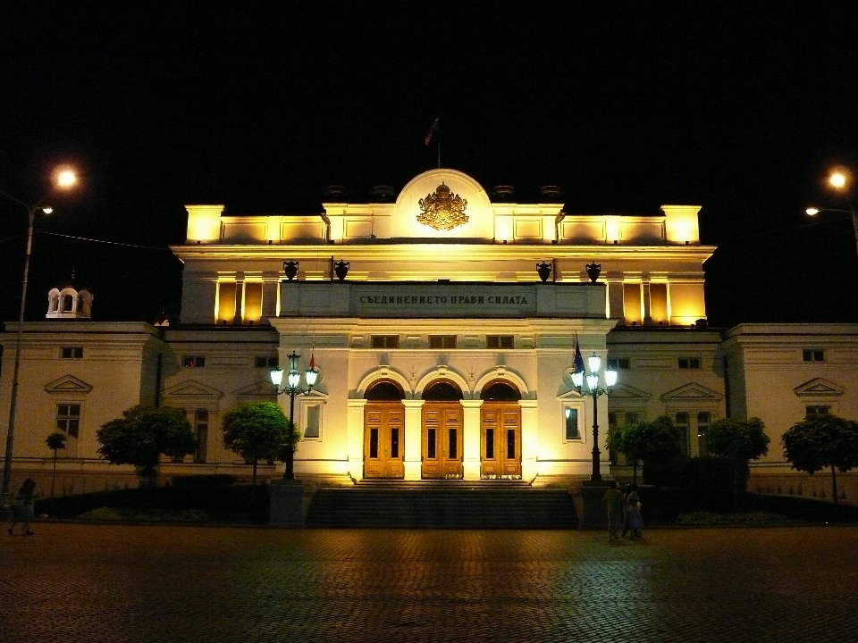 Malam bangunan istana gedung opera
