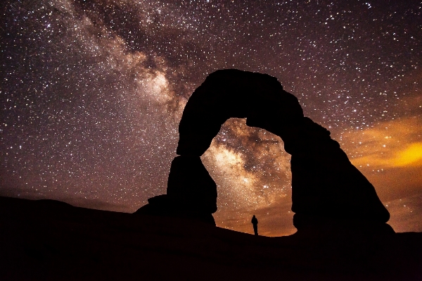 Landscape sand rock silhouette Photo