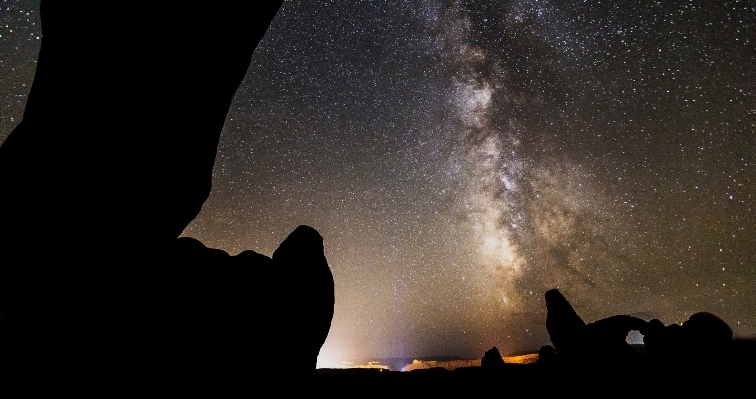 Sand rock night star Photo