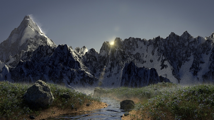 Landscape wilderness mountain snow Photo