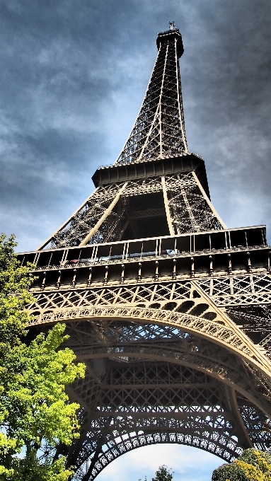 Arsitektur kaki langit menara eiffel paris