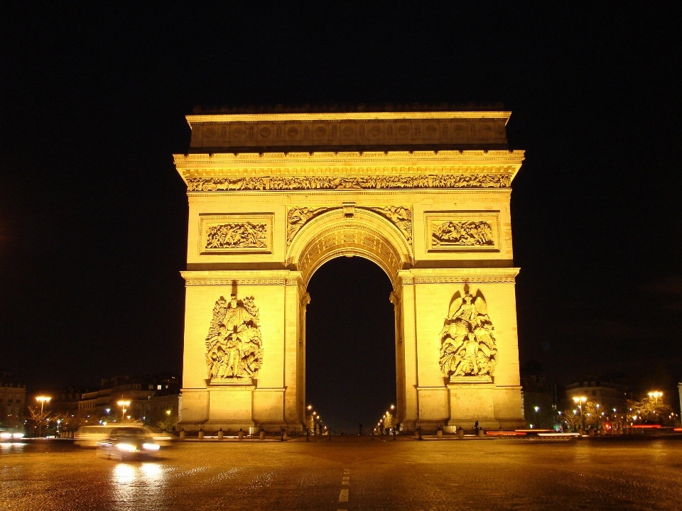 Architettura notte parigi monumento