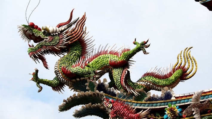 Animal long temple dragon Photo