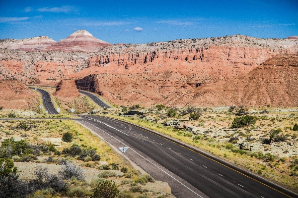 Landscape nature road desert Photo