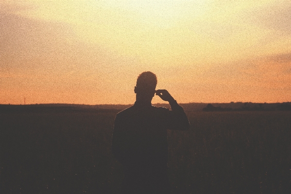 Sea horizon silhouette sunrise Photo