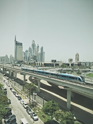 Foto Jalan kaki langit raya kota