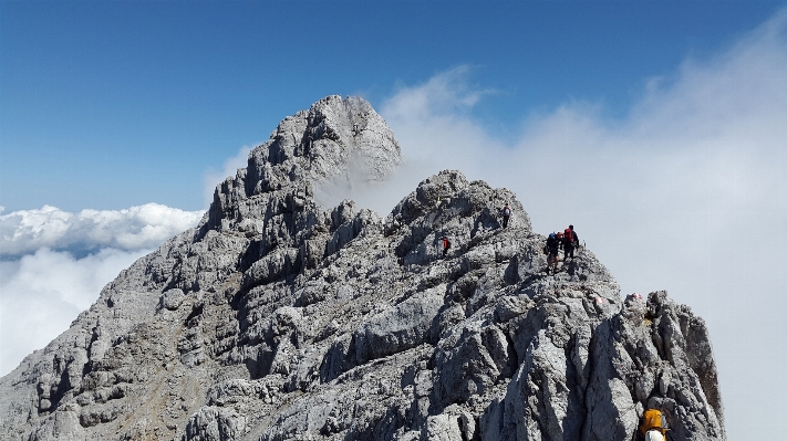 Rock walking mountain snow Photo