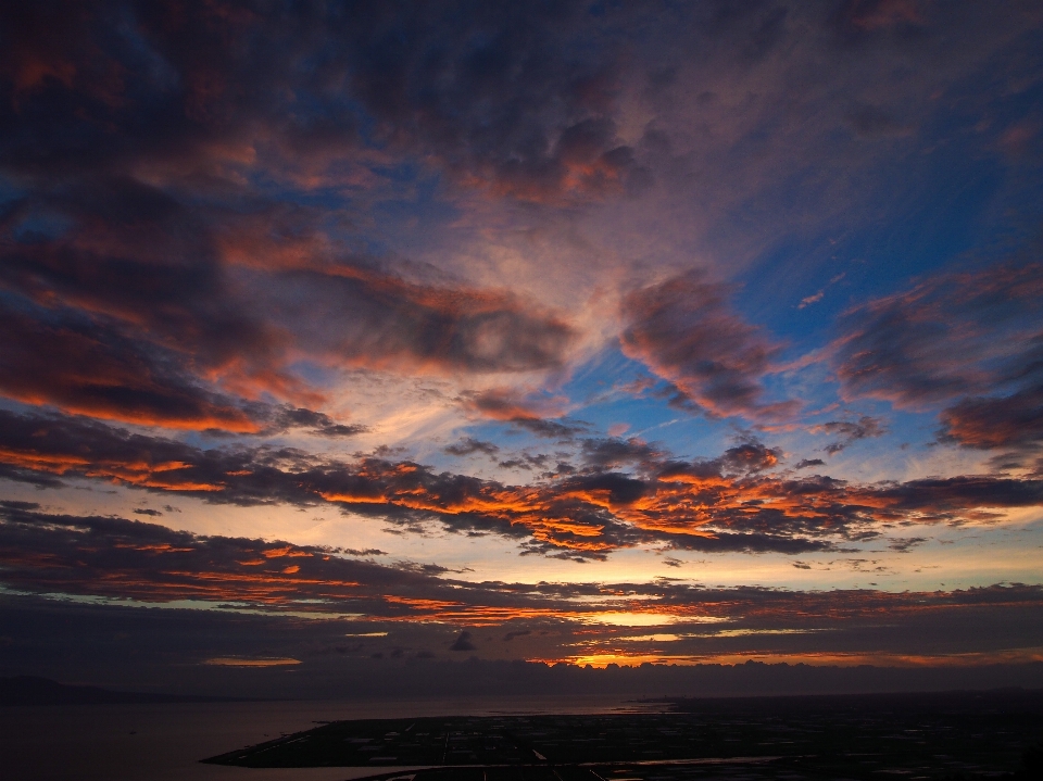 Sea ocean horizon cloud