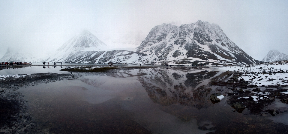 Paysage nature montagne neige