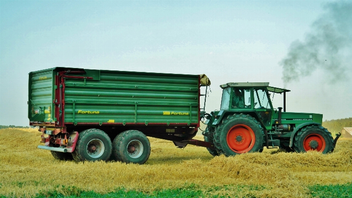 Landscape nature tractor field Photo