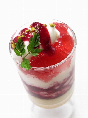 Raspberry fruit sweet glass Photo