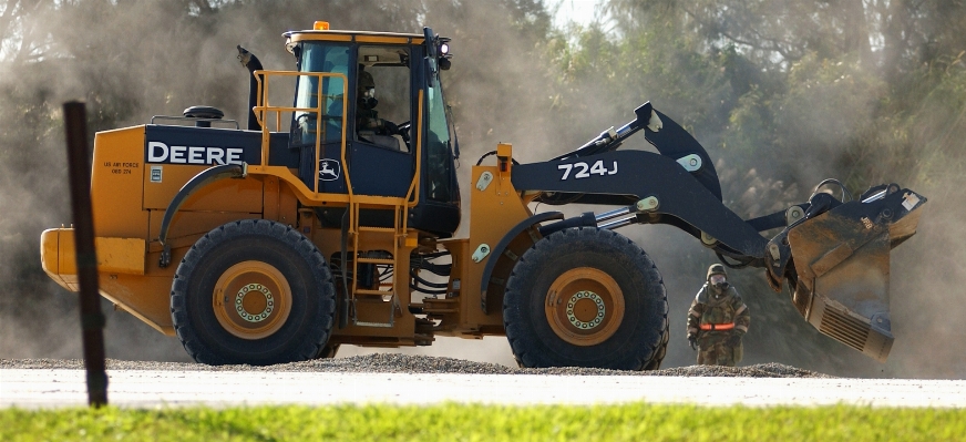 Work tractor building asphalt Photo