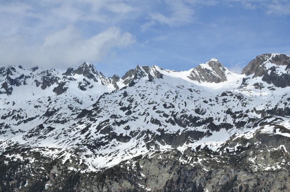 景观 山 雪 冬天