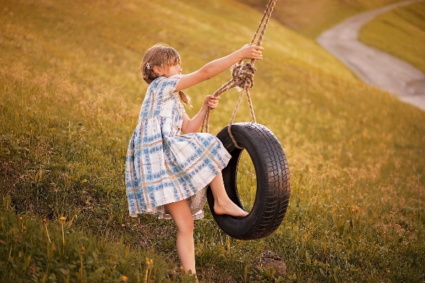 Nature rock person girl Photo