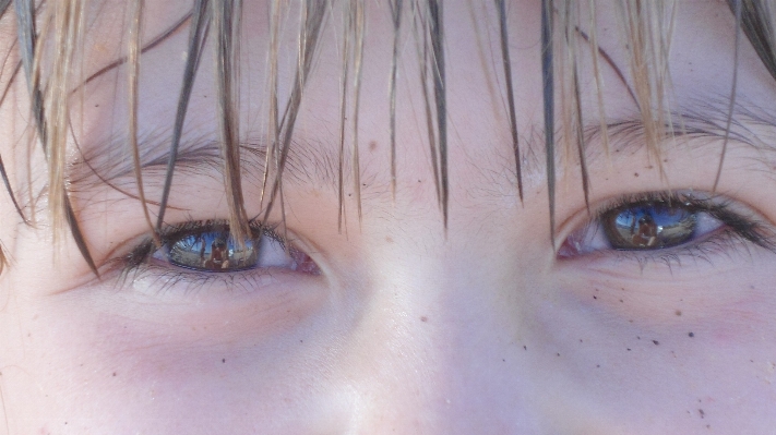 Child blue eyebrow eyelash Photo