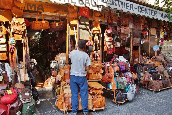 Leather town city shop Photo