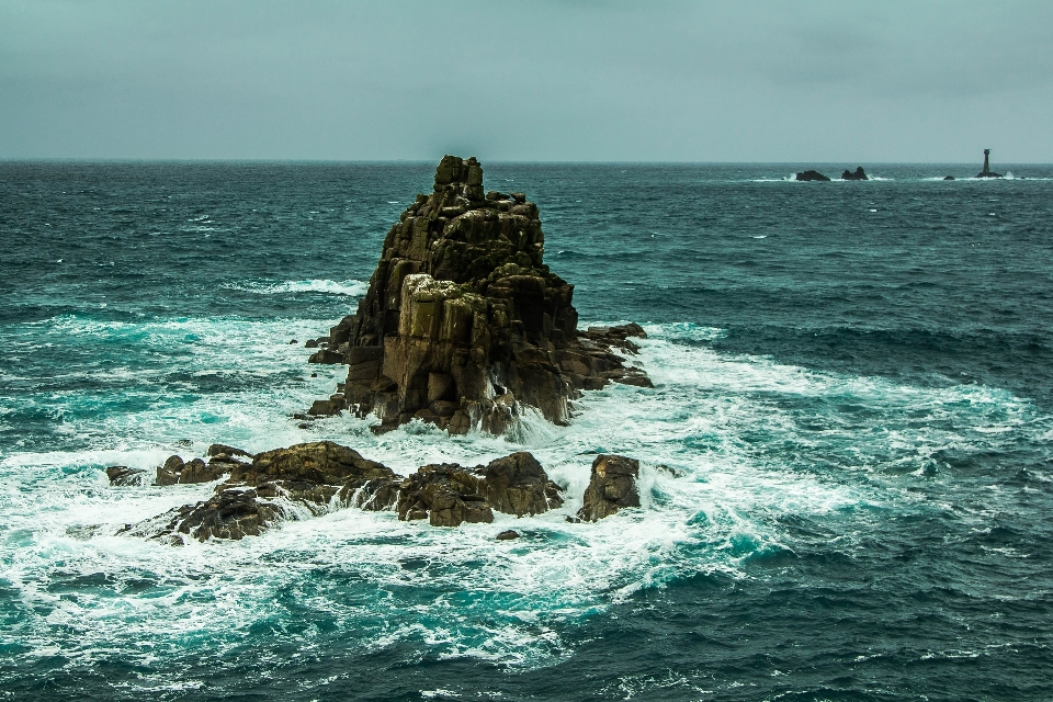 Beach sea coast rock