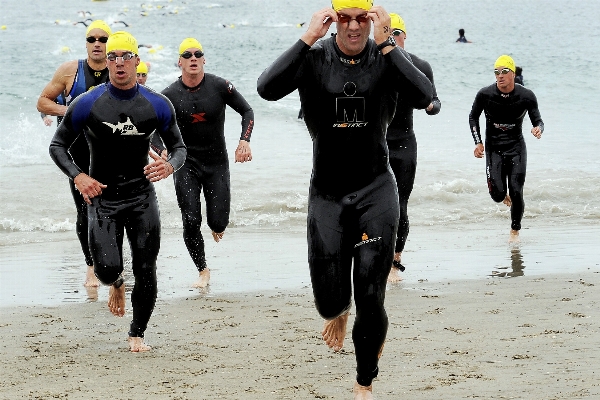 Beach water sport running Photo