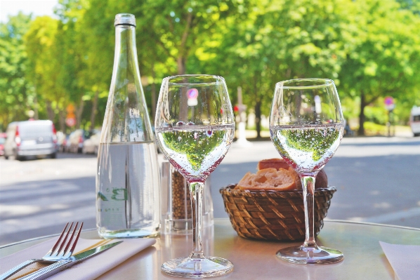 Table water outdoor wine Photo